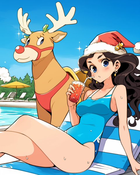 休暇中のサンタクロース