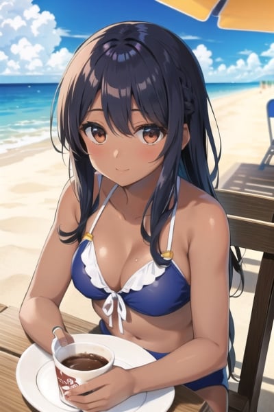 夏だからアイスココア(ココア色)