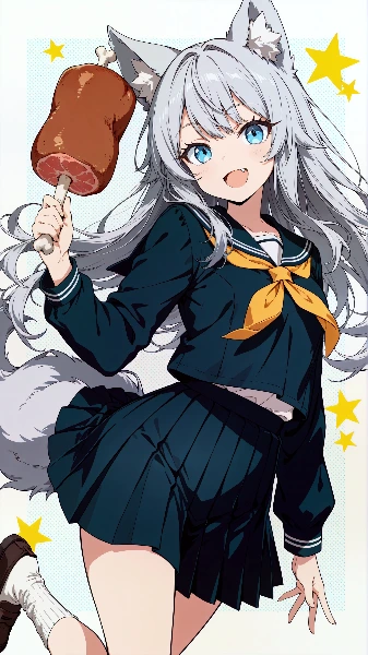 狼耳少女のジューシーなご褒美タイム