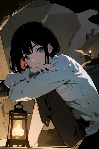 洞窟内の・・・