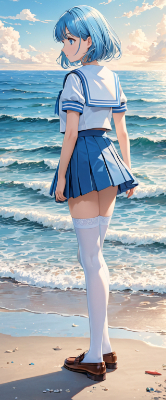 砂浜の早朝散歩