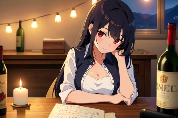 少女とキャンドル