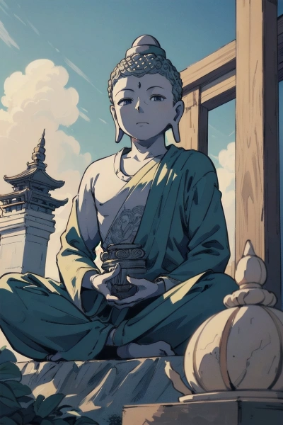 心が乱れている仏像