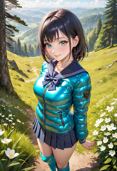 リボンタイのセーラー服