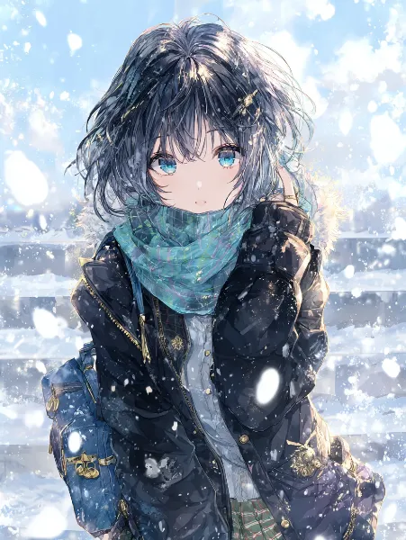 雪降る階段の少女の秘密。