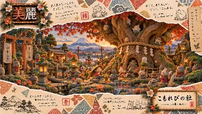 こもれびの社で出会う秋の奇跡
