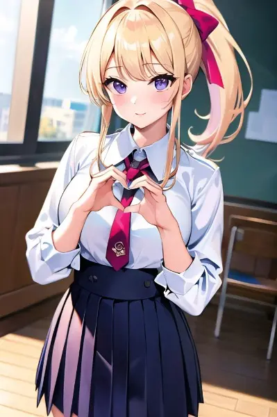 両手でハートマーク