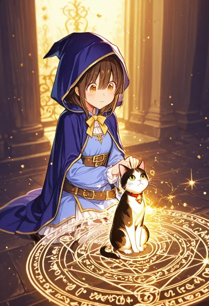 魔法少女と輝く猫の秘密の儀式