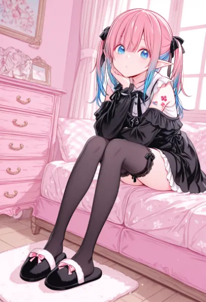 ピンクの静寂、黒の微笑み