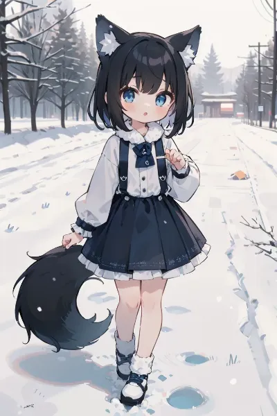 雪とおおかみ娘