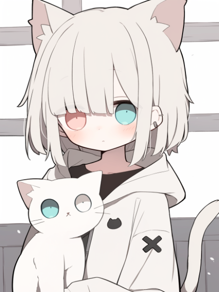 オッドアイの白猫ちゃん