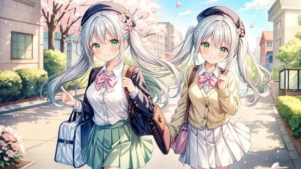 桜舞う街路の双子の約束