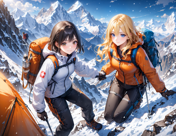 黒髪＆ブロンド・山に行った