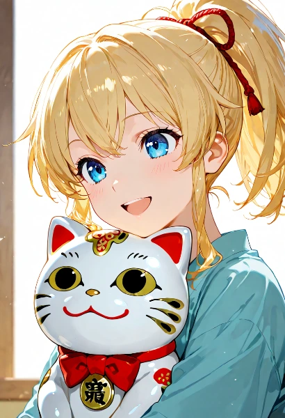 幸運の猫と少女の秘密の約束