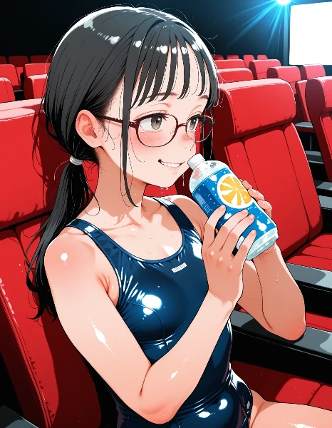 スクール水着（映画鑑賞）