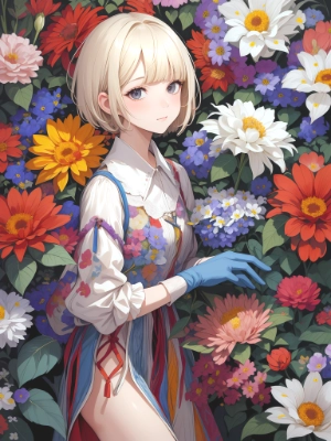blonde short hair girl