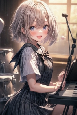 音楽室にて