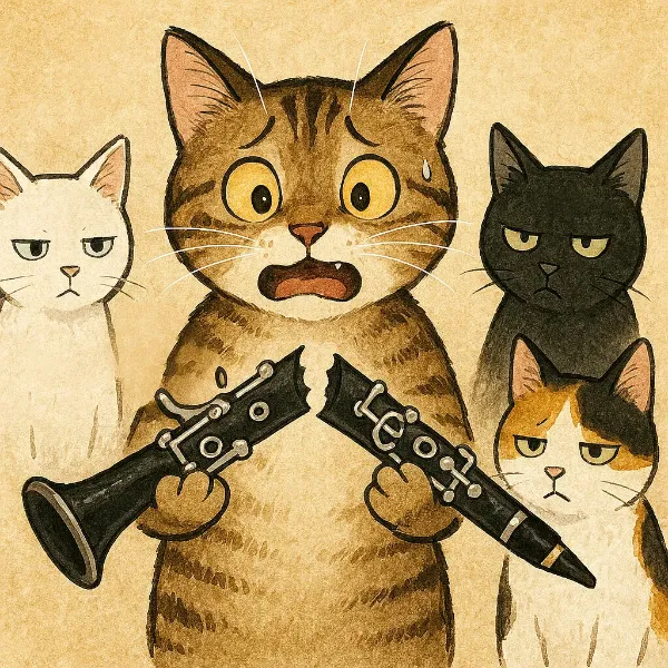 クラリネットをこわしちゃった