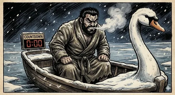 ガウンとスワンボート