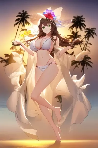 アオザイのビキニの女の子です。