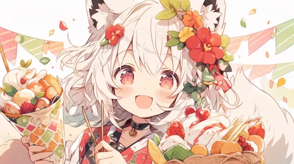 狐娘の甘い夏祭り冒険