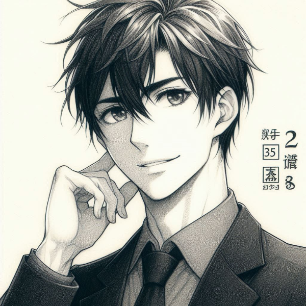 らくがきっぽい、黒髪短髪男性…その1(15枚)