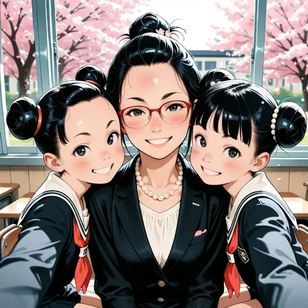 新学期、先生と