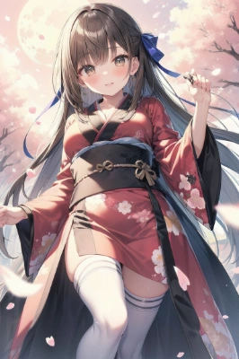 桜着物