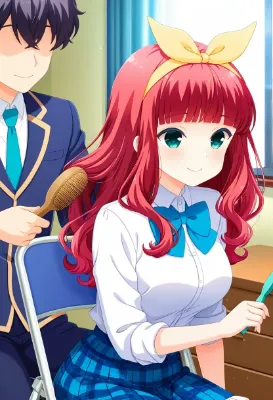 Marika Saeki taking care by him