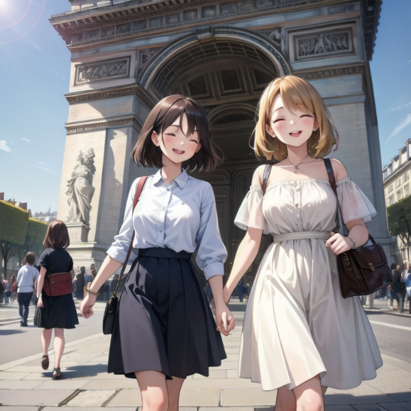 休暇でパリへ海外旅行