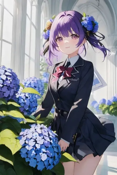 あじさい＊制服ガール・その１（４枚）