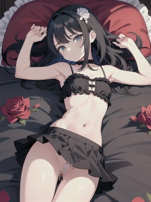 ベッドに横たわる少女