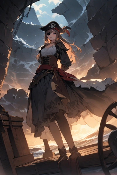 海賊船の船長なお姉さん