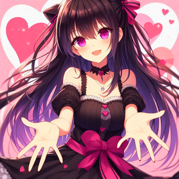 こころと、黒髪ロング少女♥その2(4枚)