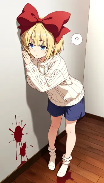 この赤いしみはなんだ？