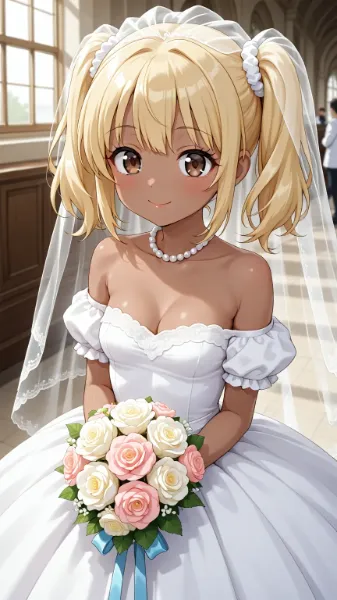 ウェディングドレスな小麦ちゃん。