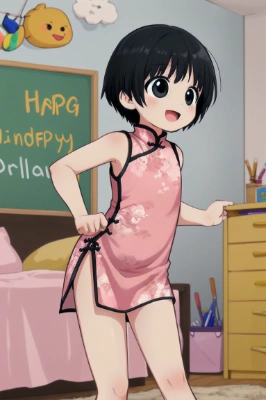 チャイナドレスのショタ
