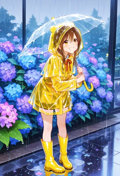 ウキウキの雨