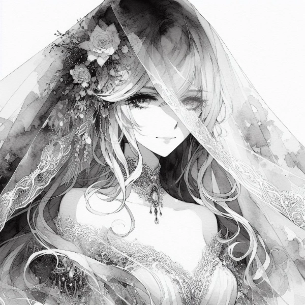 ヴェールを被る美女