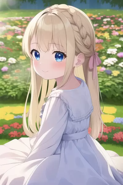 編み込みな金髪少女