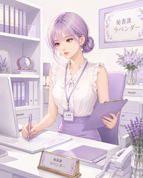秘書体験（ラベンダーちゃん）