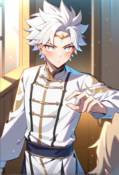 剣の鍛錬をしてる王子様