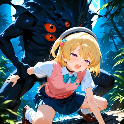 女の子達がおぞましい魚系のモンスターに・・・2