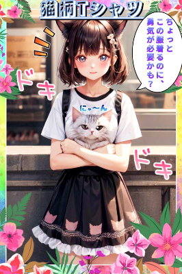 猫柄Tシャツ
