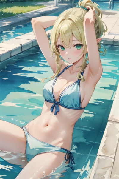 エルフ少女の水着