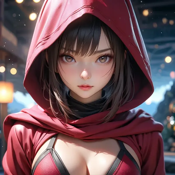 紅いフードの神秘少女