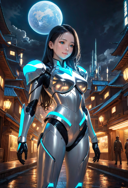 月夜のサイボーグお姉さん