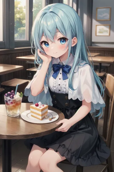 アイスティーとケーキ