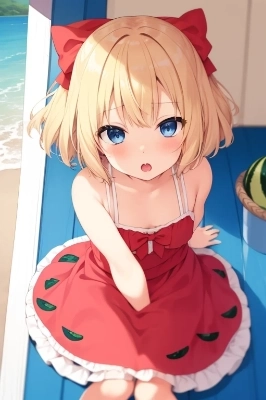 スカートがすいか・・・？