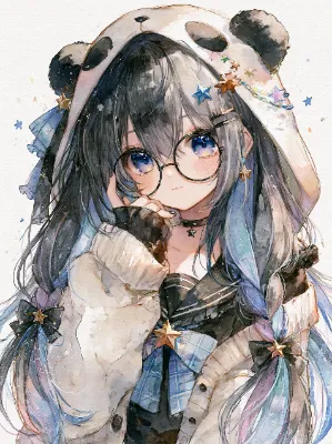 パンダ帽を被った少女の星の願い。